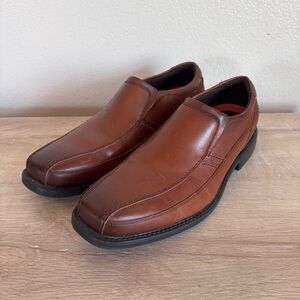 Rockport Leader 2 Bike‎ Slip On Oxford Brown Leather Shoes Size 10